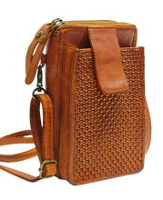 Load image into Gallery viewer, Full Grain Leather Mobile Phone Travel Bag